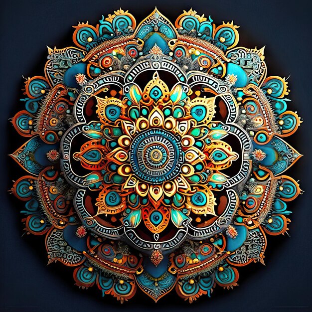 Foto diseño de colores mandala.