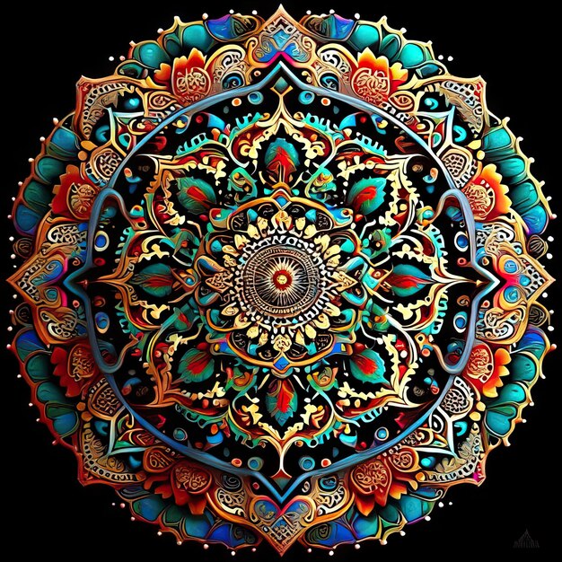 Foto diseño de colores mandala.