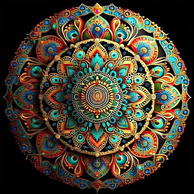 Foto diseño de colores mandala.