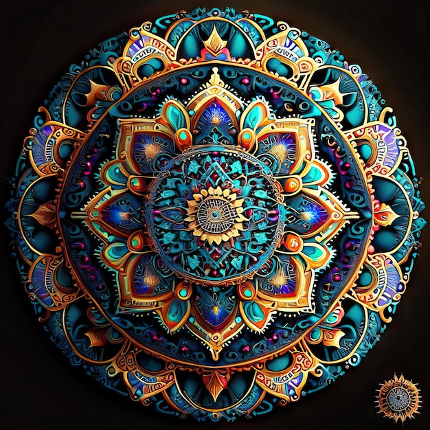 Foto diseño de colores mandala.