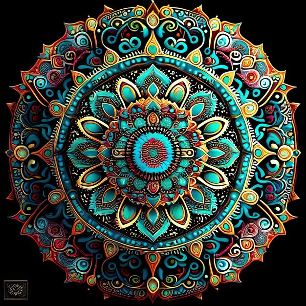 Foto diseño de colores mandala.