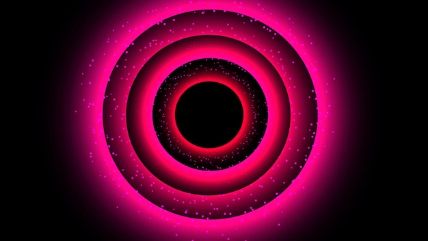 Diseño colorido abstracto de ilustración de círculo sobre fondo negro