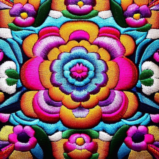 Un diseño colorido de la colección de flores de dale chihuly.