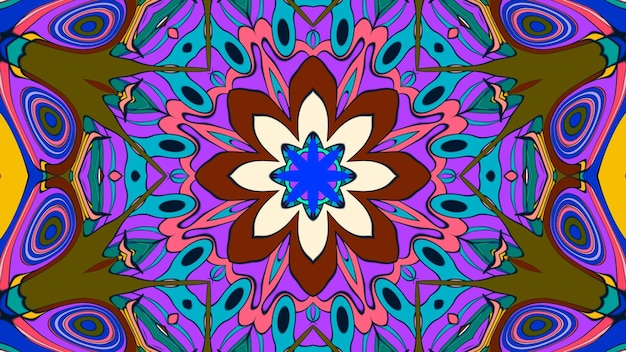 un diseño colorido de la colección de vitrales