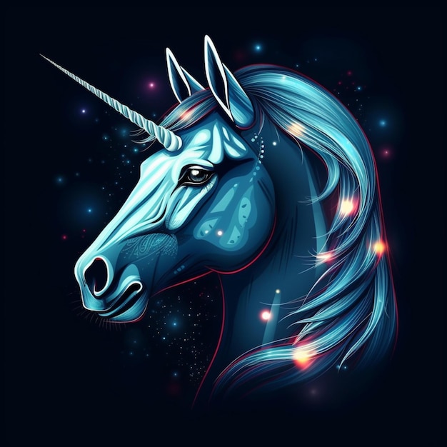 Diseño colorido del ejemplo del vector del unicornio