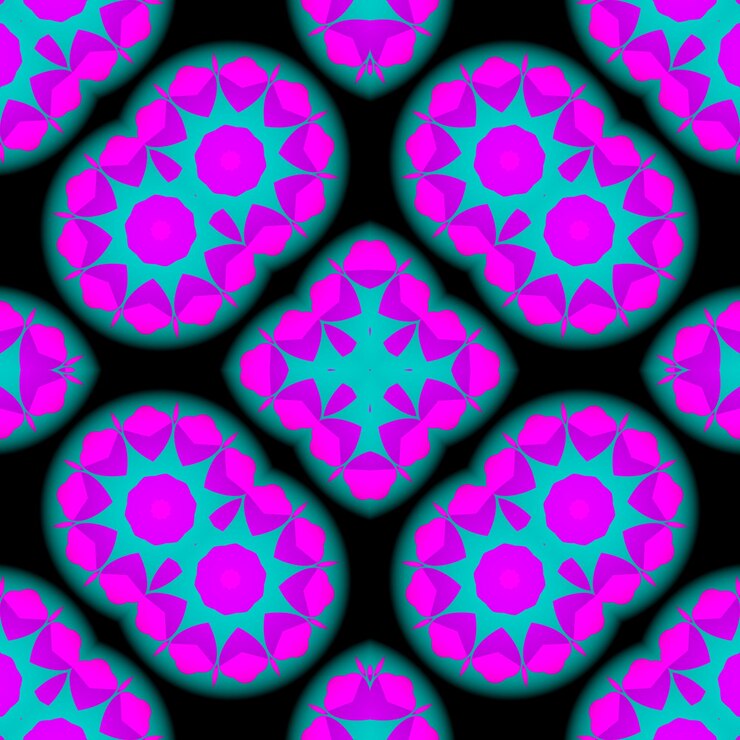 Foto un diseño colorido con una flor verde y rosa