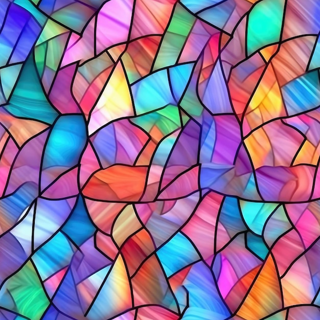 Diseño colorido de vidrieras para impresión digital