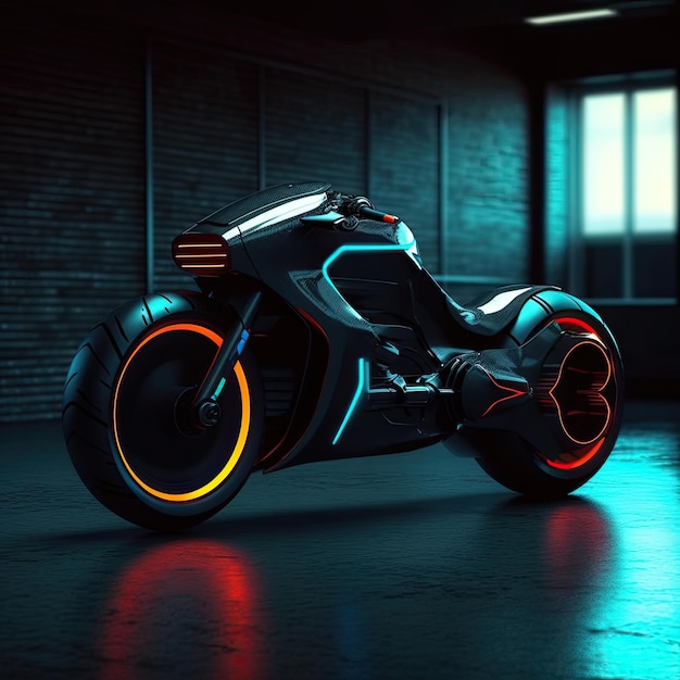 Diseño conceptual de una moto deportiva IA generativa