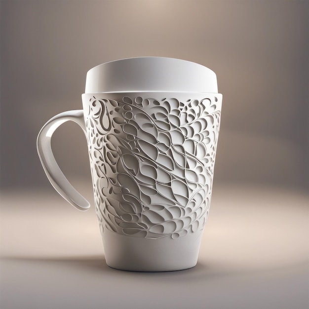 Diseño conceptual de una taza de café moderna