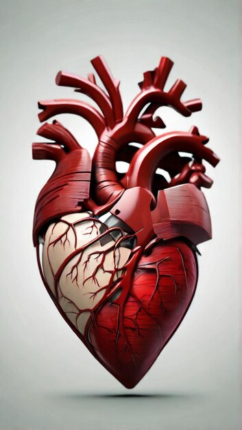 Foto diseño de corazón realista hd 8k papel tapiz imagen fotográfica de stock