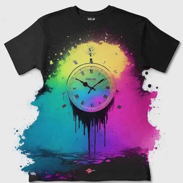 Foto un diseño creativo de camiseta que juega con el concepto de tiempo generado