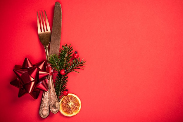 Diseño creativo de fondo de comida festiva de Navidad para restaurante Fiesta de Navidad