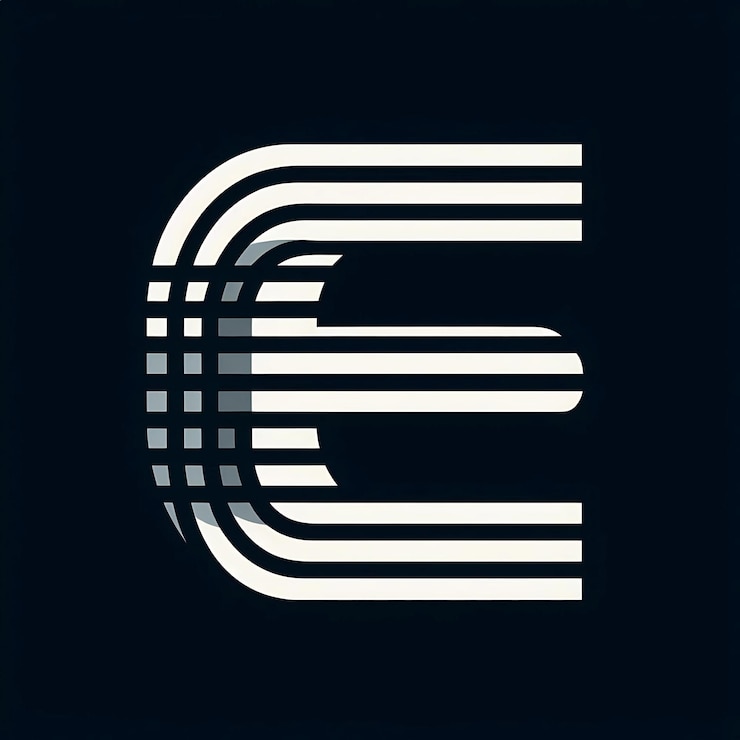 Foto diseño creativo del logotipo de la letra e con swoosh icon vector