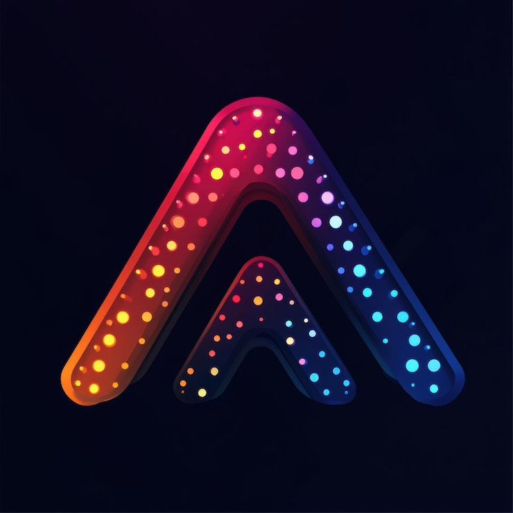 Foto diseño creativo de logotipos de ia con imágenes abstractas