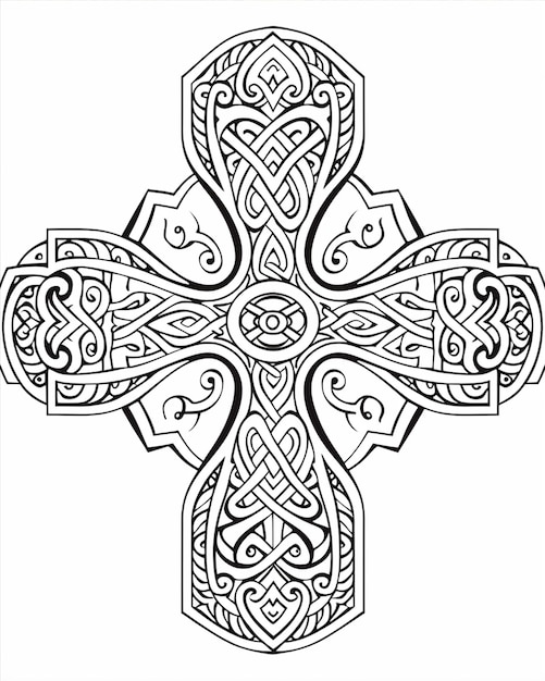 Diseño de la cruz celta Diseños ornamentados