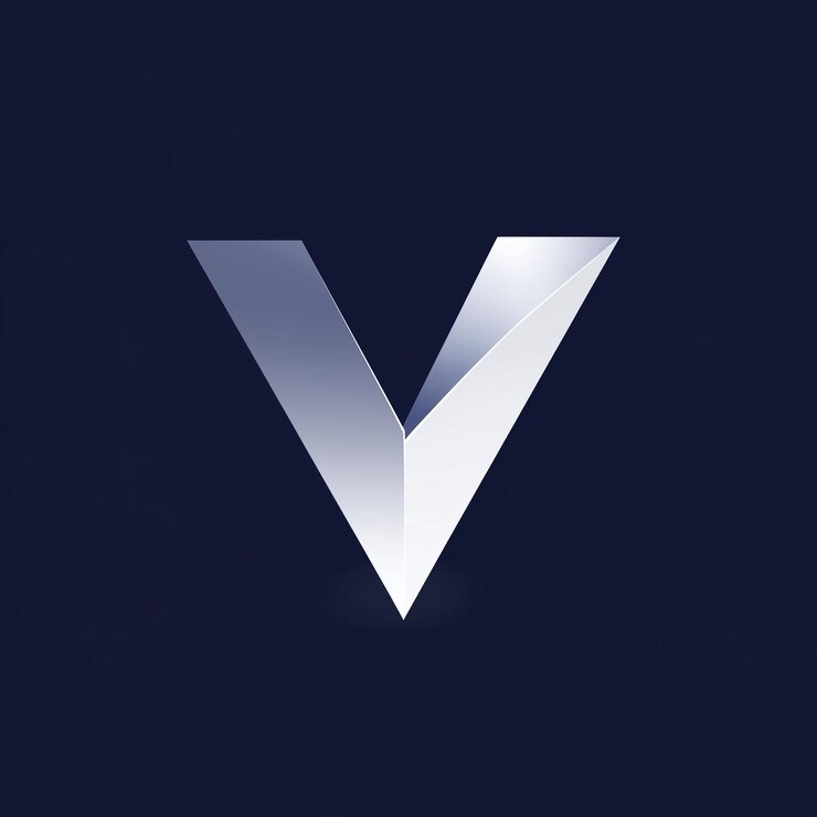 Foto diseño de decoración de la idea del logotipo de la letra v