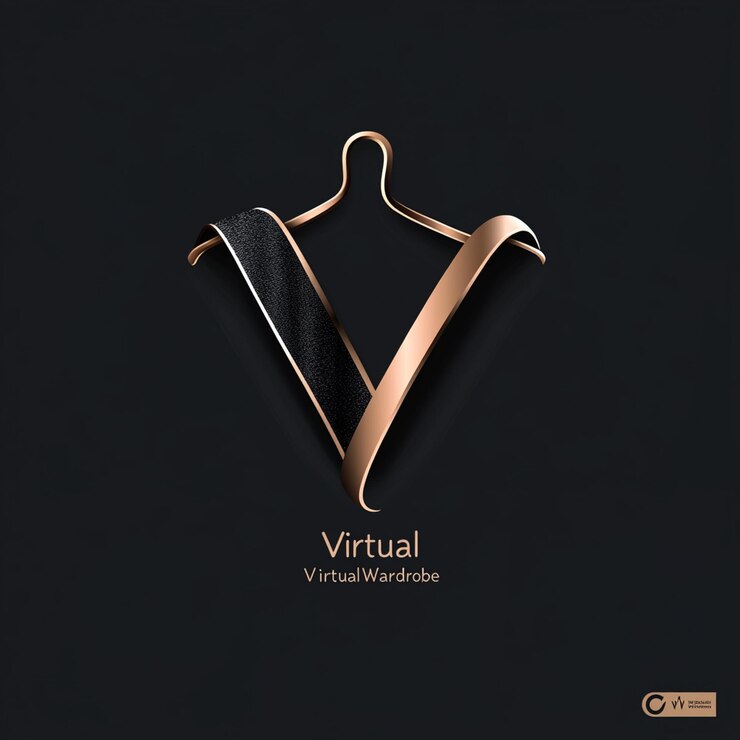 Foto diseño de decoración de la idea del logotipo de la letra v