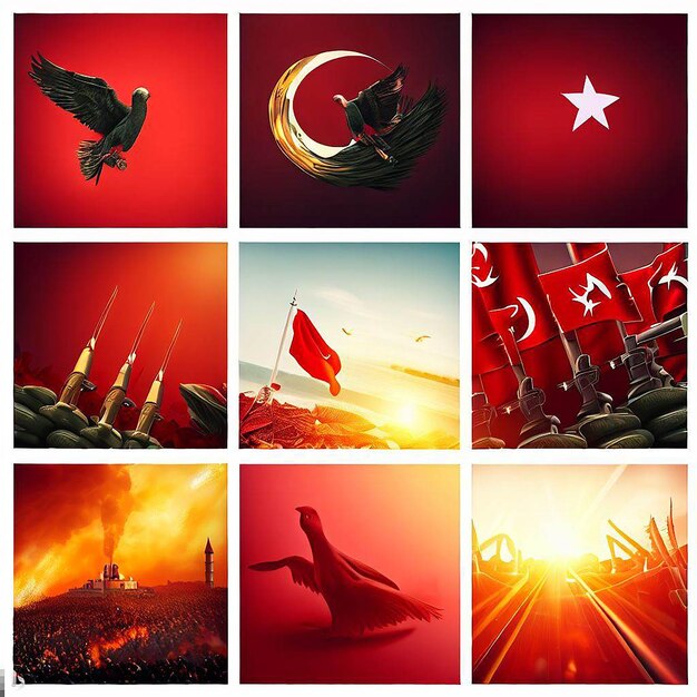 Foto diseño para el día de la independencia de turquía039 el 30 de agosto