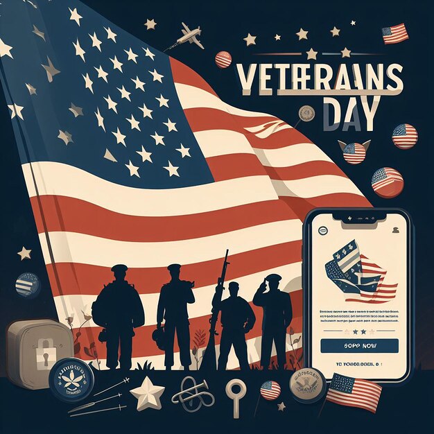 Diseño para el Día de los Veteranos de los Estados Unidos Día de la Independencia Día del Trabajo cada festividad nacional estadounidense