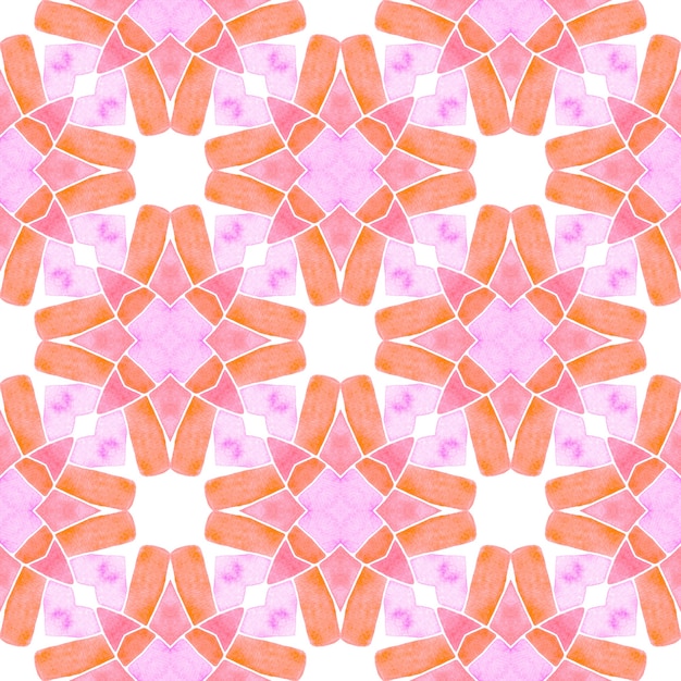 Diseño dibujado a mano arabescos. Diseño de verano naranja elegante boho chic. Borde dibujado a mano arabescos orientales. Estampado sublime listo para textiles, tela para trajes de baño, papel tapiz, envoltura.