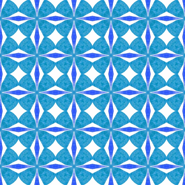 Diseño dibujado a mano a rayas Boho azul sorprendente