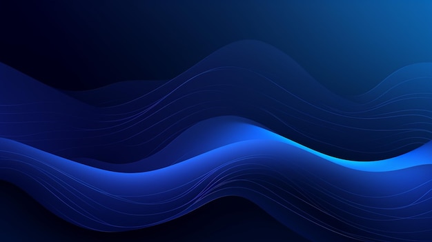 Diseño digital azul abstracto que brilla intensamente con iluminación y cuadrícula de línea sobre tecnología de fondo azul concepto de alta tecnología IA generativa