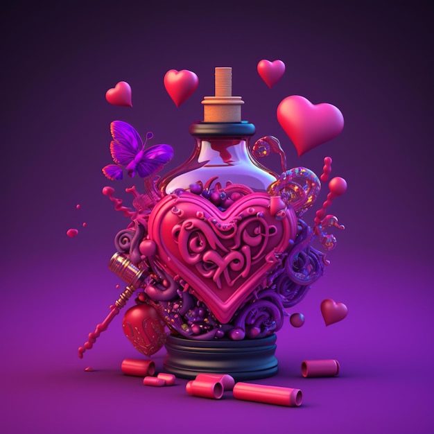 diseño digital de poción de amor