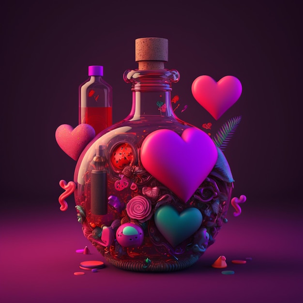 diseño digital de poción de amor