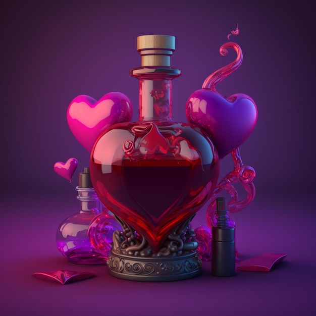 diseño digital de poción de amor