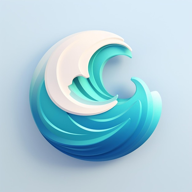 Foto diseño dinámico de logotipo de onda circular 3d