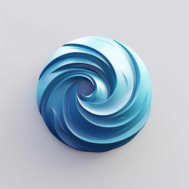 Foto diseño dinámico de logotipo de onda circular 3d