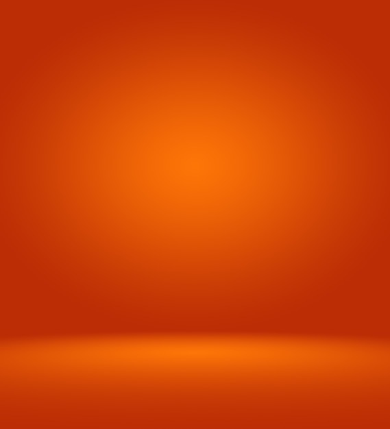 Diseño de diseño de fondo naranja abstracto, estudio, habitación, plantilla web, informe comercial con color degradado de círculo suave.