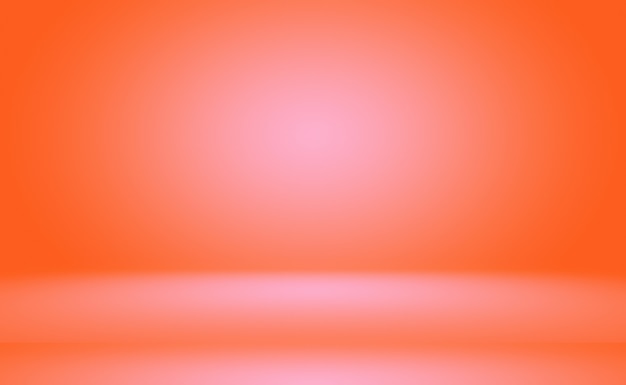 Diseño de diseño de fondo naranja abstracto, estudio, habitación, plantilla web, informe comercial con color degradado de círculo suave.