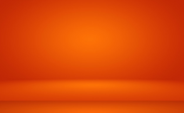 Diseño de diseño de fondo naranja abstracto, estudio, habitación, plantilla web, informe comercial con color degradado de círculo suave.