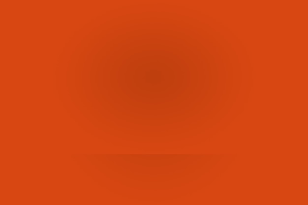 Diseño de diseño de fondo naranja liso abstracto, estudio, habitación, plantilla web, informe comercial con color degradado de círculo suave