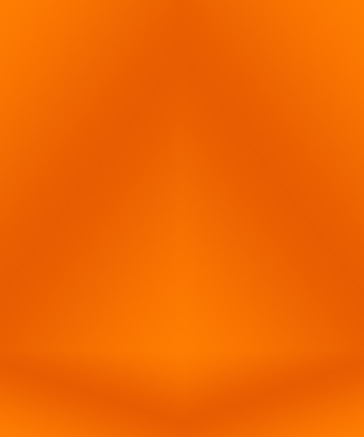 Diseño de diseño de fondo naranja liso abstracto, estudio, sala, plantilla web, informe comercial con color degradado de círculo suave.