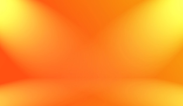 Diseño de diseño de fondo naranja liso abstracto, estudio, sala, plantilla web, informe comercial con color degradado de círculo suave.