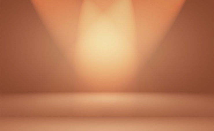 Foto diseño de diseño de fondo de pared marrón liso abstracto, estudio, habitación, plantilla web, informe comercial con color degradado de círculo suave.