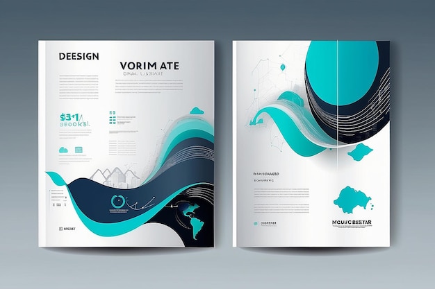 Diseño de diseño plantilla portada del libro Resumen geográfico Fondo