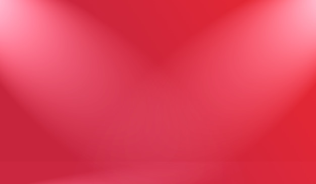 Diseño de diseño de San Valentín de Navidad de fondo rojo suave de lujo abstracto, estudio, habitación, plantilla web, informe comercial con color degradado de círculo suave.