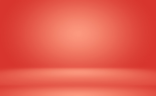 Diseño de diseño de San Valentín de Navidad de fondo rojo suave de lujo abstracto, plantilla web, informe comercial con color degradado de círculo suave.