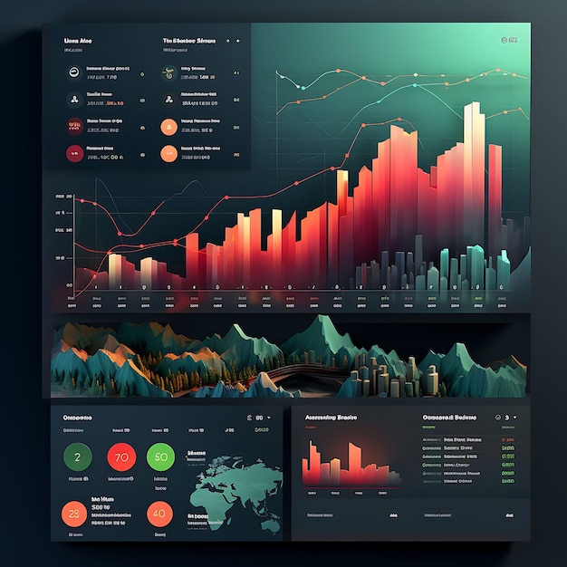 Diseño de diseño de sitio web de una plataforma de análisis de datos2423 Aspecto profesional único y creativo