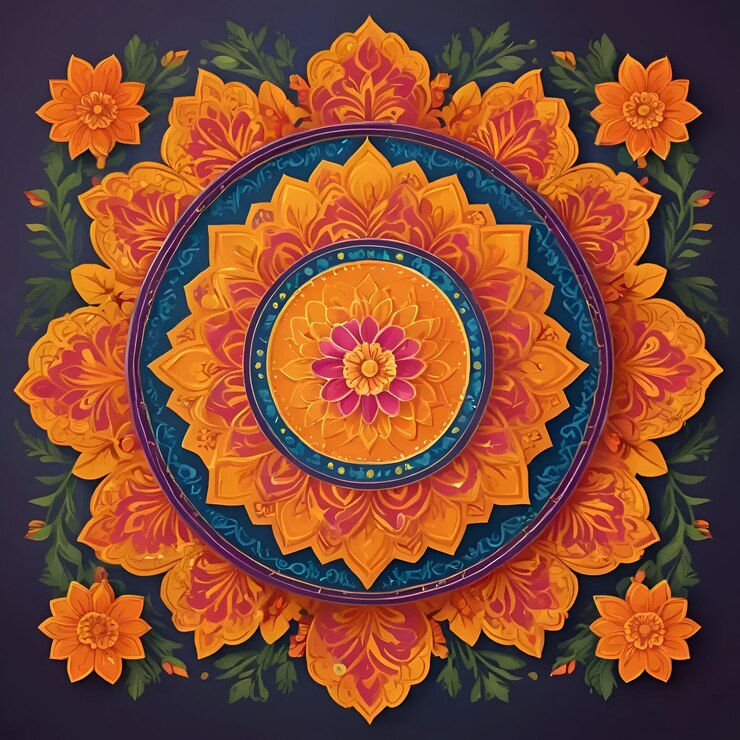 Diseño de Diwali Mandela