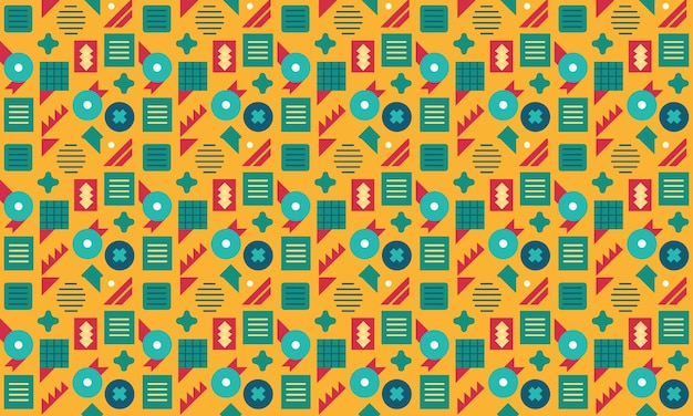 Diseño ecléctico Patrón sin costuras Fondo de papel de pared basado en cuadrícula