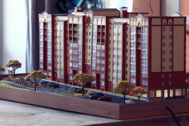 diseño de un edificio de apartamentos, concepto de arquitectura