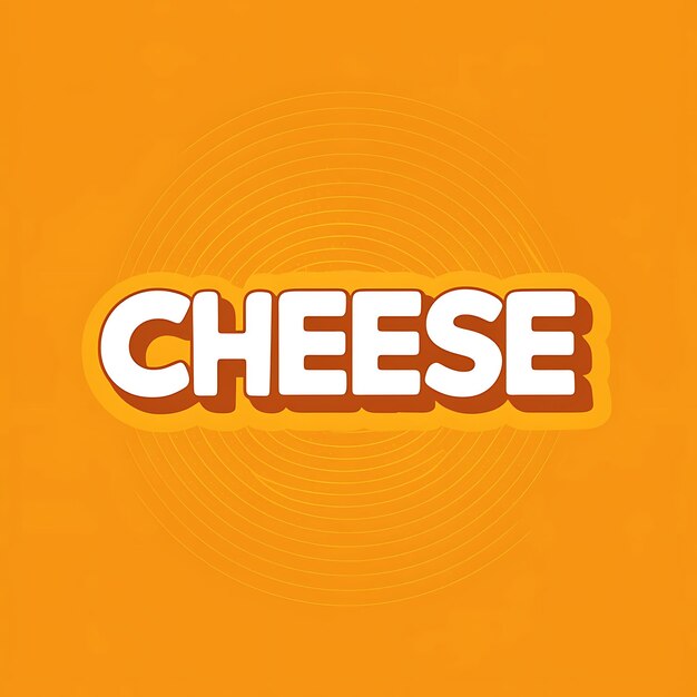 Diseño de efectos de texto de fuente de queso