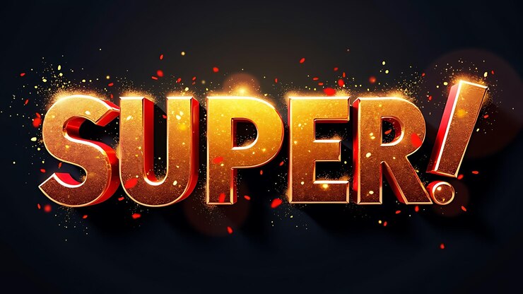 Foto diseño de efectos de texto súper 3d