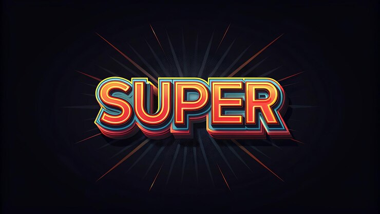 Foto diseño de efectos de texto súper 3d