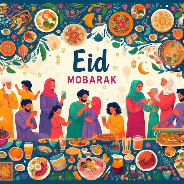 Foto diseño para eid ul fitr y eid ul adha