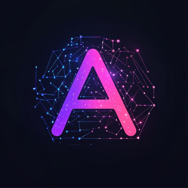 Diseño elegante del logotipo que hace hincapié en los elementos futuristas de la inteligencia artificial y la tecnología